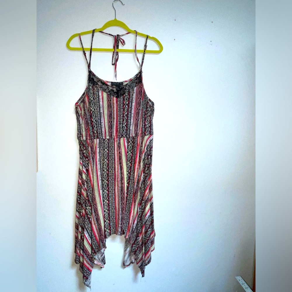 Forever 21 Spaghetti Strap Aztec Kaleidoscope Geo Pattern Dress Size 1X